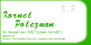 kornel polczman business card